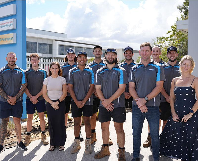 Dan and the Quality Air Solutions team outside their Gnangara office