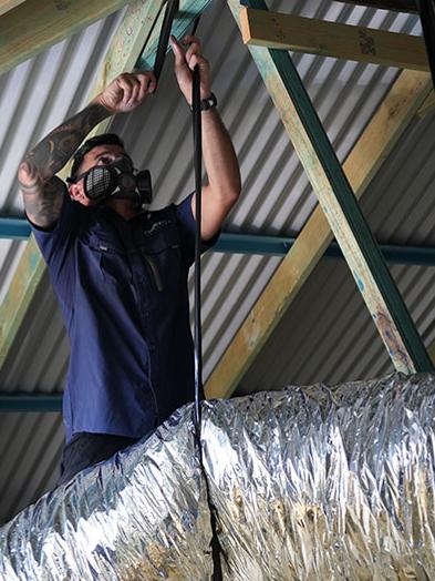Running the ductwork - Ducted install · Perth
